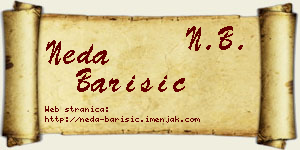 Neda Barišić vizit kartica